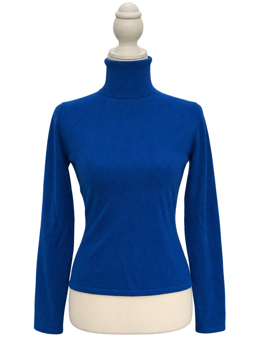 Autumn Cashmere 100% Pure Cashmere Blue Turtleneck Sweater Size S